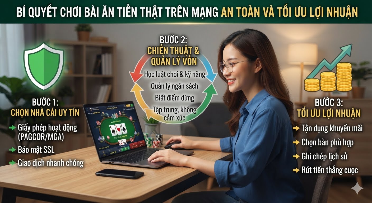 chơi bài ăn tiền thật trên mạng